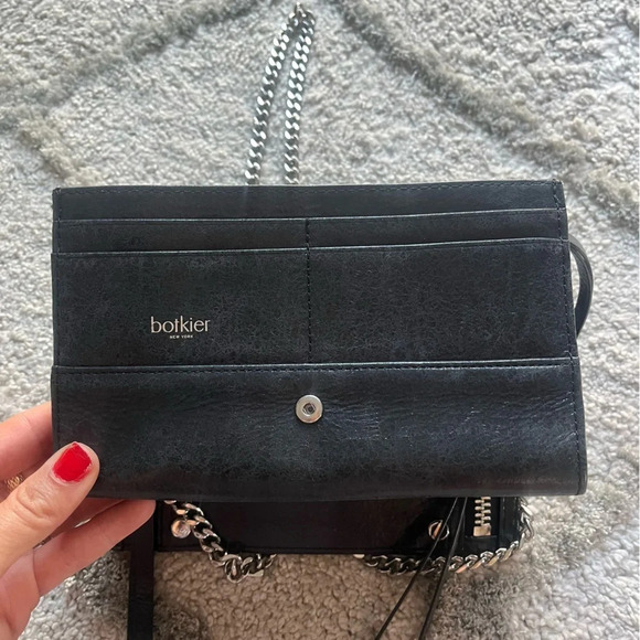 Botkier Crossbody bag Black leather silver hardware small rectangle - Picture 5 of 15